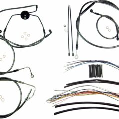 CONTROL CABLE KIT TOURING CHROME BLACK