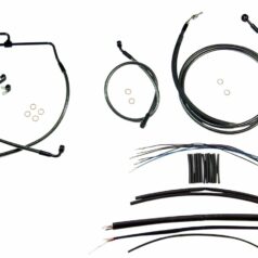 CONTROL CABLE KIT TOURING CHROME BLACK