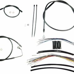 CONTROL CABLE KIT TOURING CHROME BLACK