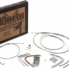 CABLE KIT 14" BRAIDED STAINLESS STEEL HANDLEBAR W/ABS