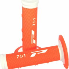 GRIPS DOUBLE DENSITY OFFROAD 791 CLOSED END WHITE/FLUO ORANGE