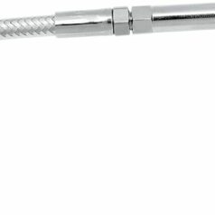 THROTTLE CABLE BRAIDED STAINLESS POLISHED NATURE