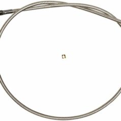 THROTTLE CABLE BRAIDED STAINLESS POLISHED NATURE