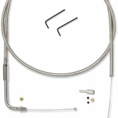 THROTTLE CABLE BUILD YOUR OWN (BYO) STAINLESS STEEL CHROME