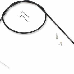 THROTTLE CABLE BUILD YOUR OWN (BYO) BLACK VINYL W/BLACK CHROME FITTINGS