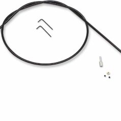 THROTTLE CABLE BUILD YOUR OWN (BYO) BLACK VINYL W/BLACK CHROME FITTINGS