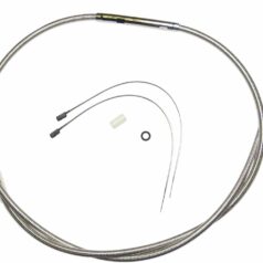 CLUTCH CABLE BRAIDED TWO-PIECE STAINLESS POLISHED NATURE