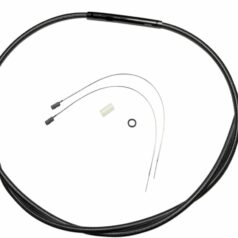 CLUTCH CABLE TWO-PIECE STAINLESS CHROME BLACK