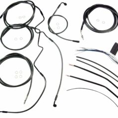 HANDLEBAR INSTALLATION KIT DESIGNER BLACK PEARL CHROME BLACK/CLEAR