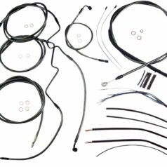 HANDLEBAR INSTALLATION KIT DESIGNER BLACK PEARL CHROME BLACK/CLEAR