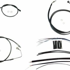 HANDLEBAR INSTALLATION KIT DESIGNER BLACK PEARL CHROME BLACK/CLEAR