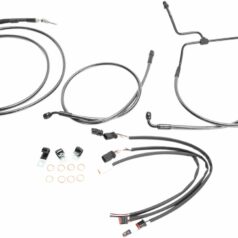 HANDLEBAR INSTALLATION KIT DESIGNER BLACK PEARL CHROME BLACK/CLEAR