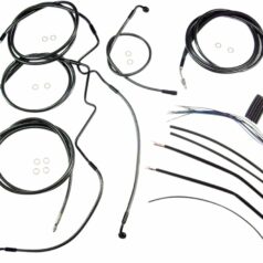 HANDLEBAR INSTALLATION KIT DESIGNER BLACK PEARL CHROME BLACK/CLEAR