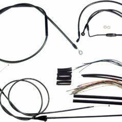 HANDLEBAR INSTALLATION KIT DESIGNER BLACK PEARL CHROME BLACK/CLEAR