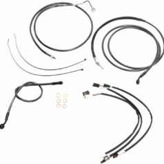 HANDLEBAR INSTALLATION KIT DESIGNER BLACK PEARL CHROME BLACK/CLEAR