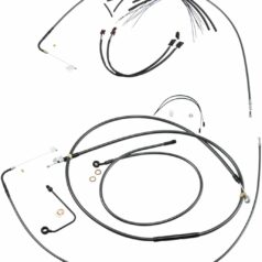 HANDLEBAR INSTALLATION KIT DESIGNER BLACK PEARL CHROME BLACK/CLEAR