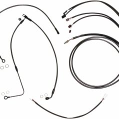 HANDLEBAR INSTALLATION KIT DESIGNER BLACK PEARL CHROME BLACK/CLEAR