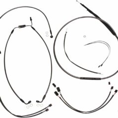 HANDLEBAR INSTALLATION KIT DESIGNER BLACK PEARL CHROME BLACK/CLEAR