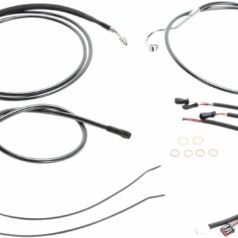 HANDLEBAR INSTALLATION KIT DESIGNER BLACK PEARL CHROME BLACK/CLEAR