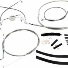 CONTROL CABLE KIT HANDLEBAR XR OE STYLE NON-ABS STAINLESS STEEL