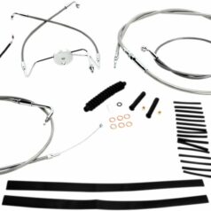CONTROL CABLE KIT HANDLEBAR XR OE STYLE NON-ABS STAINLESS STEEL