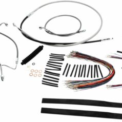 CONTROL CABLE KIT HANDLEBAR XR OE STYLE NON-ABS STAINLESS STEEL