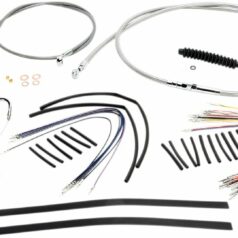 CONTROL CABLE KIT HANDLEBAR XR OE STYLE NON-ABS STAINLESS STEEL