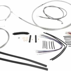 CONTROL CABLE KIT HANDLEBAR XR OE STYLE NON-ABS STAINLESS STEEL