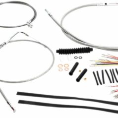 CONTROL CABLE KIT HANDLEBAR XR OE STYLE NON-ABS STAINLESS STEEL
