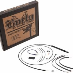 Black Vinyl Jail Bar Cable Kit For 14" Handlebars