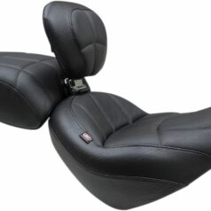 SEAT SOLO TOUR W/BACKREST TRAPEZOID STITCH BLACK