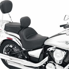 SEAT TWO-PIECE WIDE TOURING 2-UP VINTAGE SMOOTH WITH DRIVER BACKREST