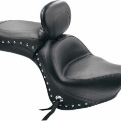 SEAT TWO-PIECE WIDE TOURING 2-UP STUDDED WITH CONCHOS AND DRIVER BACKREST