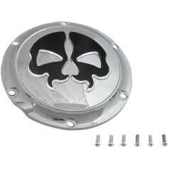 COVER DERBY SPLIT SKULL 6-HOLE CHROME