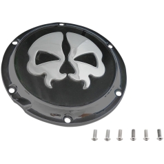 COVER DERBY SPLIT SKULL 6-HOLE BLACK