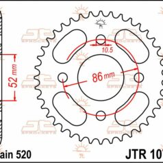 JTR1071.30 REAR REPLACEMENT SPROCKET 30 TEETH 520 PITCH NATURAL C49 HIGH CARBON STEEL