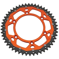 REAR SPROCKET / 49 TEETH / 428 PITCH / ORANGE|NATURAL / ALUMINUM|STEEL