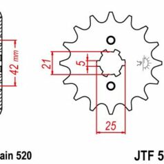 JTF569.18 FRONT REPLACEMENT SPROCKET 18 TEETH 520 PITCH NATURAL SCM420 CHROMOLY STEEL ALLOY