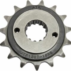 JTF1307.15RB FRONT RUBBER CUSHIONED SPROCKET 15 TEETH 520 PITCH NATURAL SCM420 CHROMOLY STEEL ALLOY