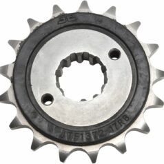 JTF1372.17RB FRONT RUBBER CUSHIONED SPROCKET 17 TEETH 525 PITCH NATURAL SCM420 CHROMOLY STEEL ALLOY