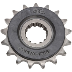 JTF1529.17RB FRONT RUBBER CUSHIONED SPROCKET 17 TEETH 50 PITCH NATURAL SCM420 CHROMOLY STEEL ALLOY
