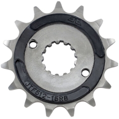 JTF512.15RB FRONT RUBBER CUSHIONED SPROCKET 15 TEETH 520 PITCH NATURAL SCM420 CHROMOLY STEEL ALLOY