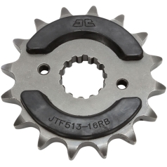 JTF513.16RB FRONT RUBBER CUSHIONED SPROCKET 16 TEETH 530 PITCH NATURAL SCM420 CHROMOLY STEEL ALLOY