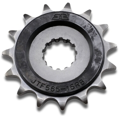 JTF565.15RB FRONT RUBBER CUSHIONED SPROCKET 15 TEETH 520 PITCH NATURAL SCM420/20CRMO CHROMOLY STEEL