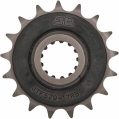 JTF579.17RB FRONT RUBBER CUSHIONED SPROCKET 17 TEETH 50 PITCH NATURAL SCM420 CHROMOLY STEEL ALLOY