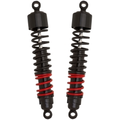 SHOCKS 12-1/2" STILETTO BLACK W/RED & BLACK SPRINGS