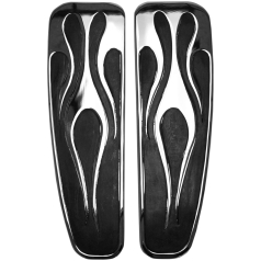 FLOORBOARD DRIVER LONG FLAME CHROME