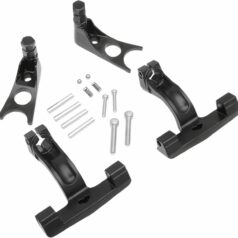 PASSENGER FLOORBOARD MOUNT KIT BLACK SOFTAIL 00-07
