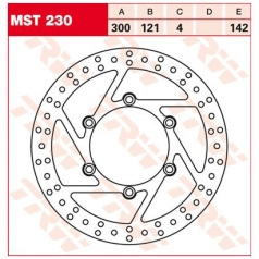 BRAKE ROTOR FIXED 300 ROUND FRONT