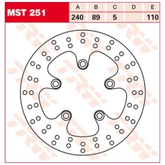 BRAKE ROTOR FIXED 240 ROUND REAR